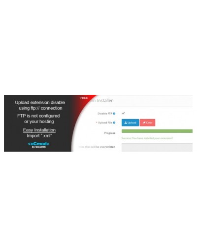 Upload extension disable ftp:// connection [OCMOD]	